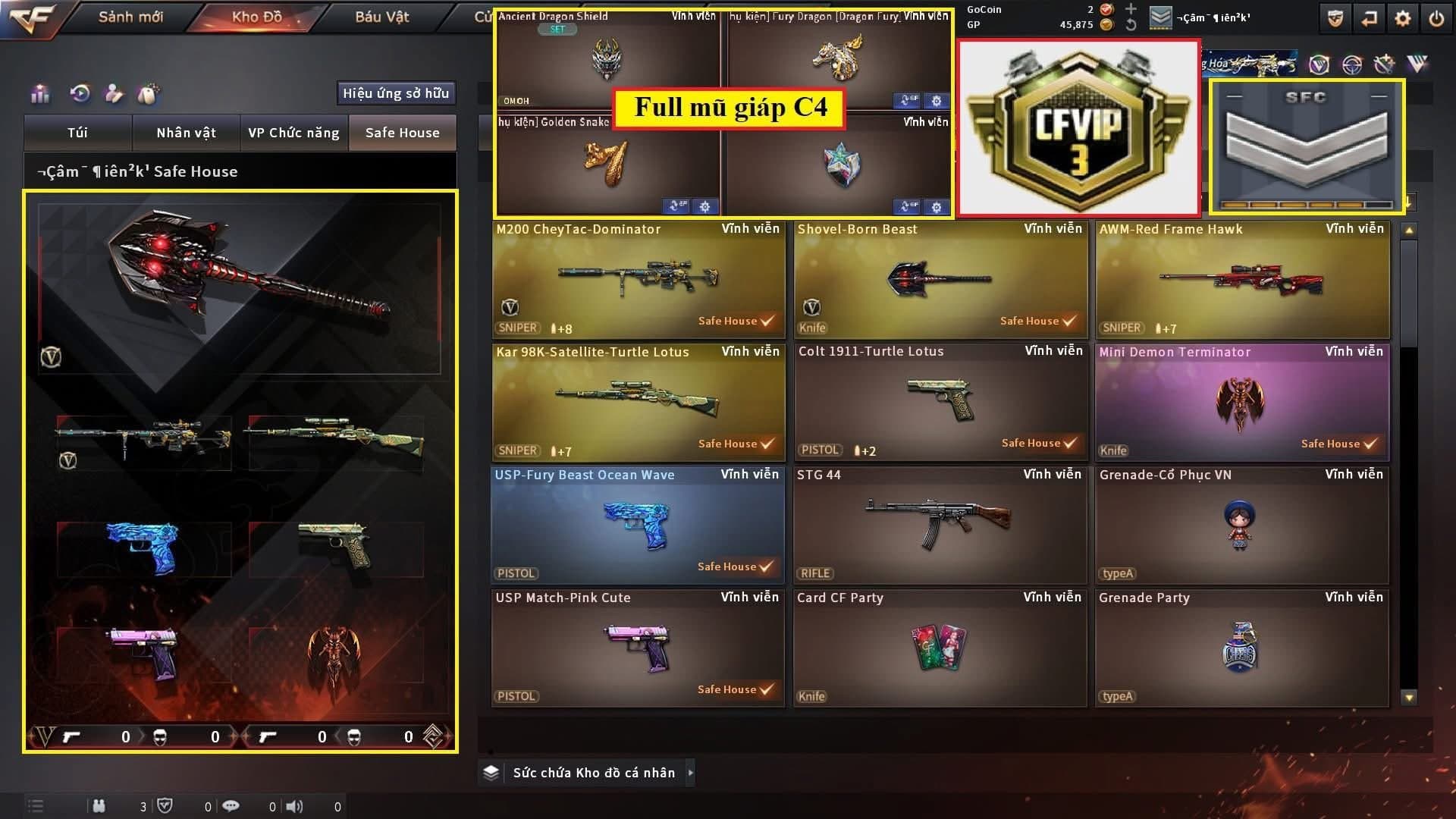 M200 vip, xẻng vip, K98 Lotus