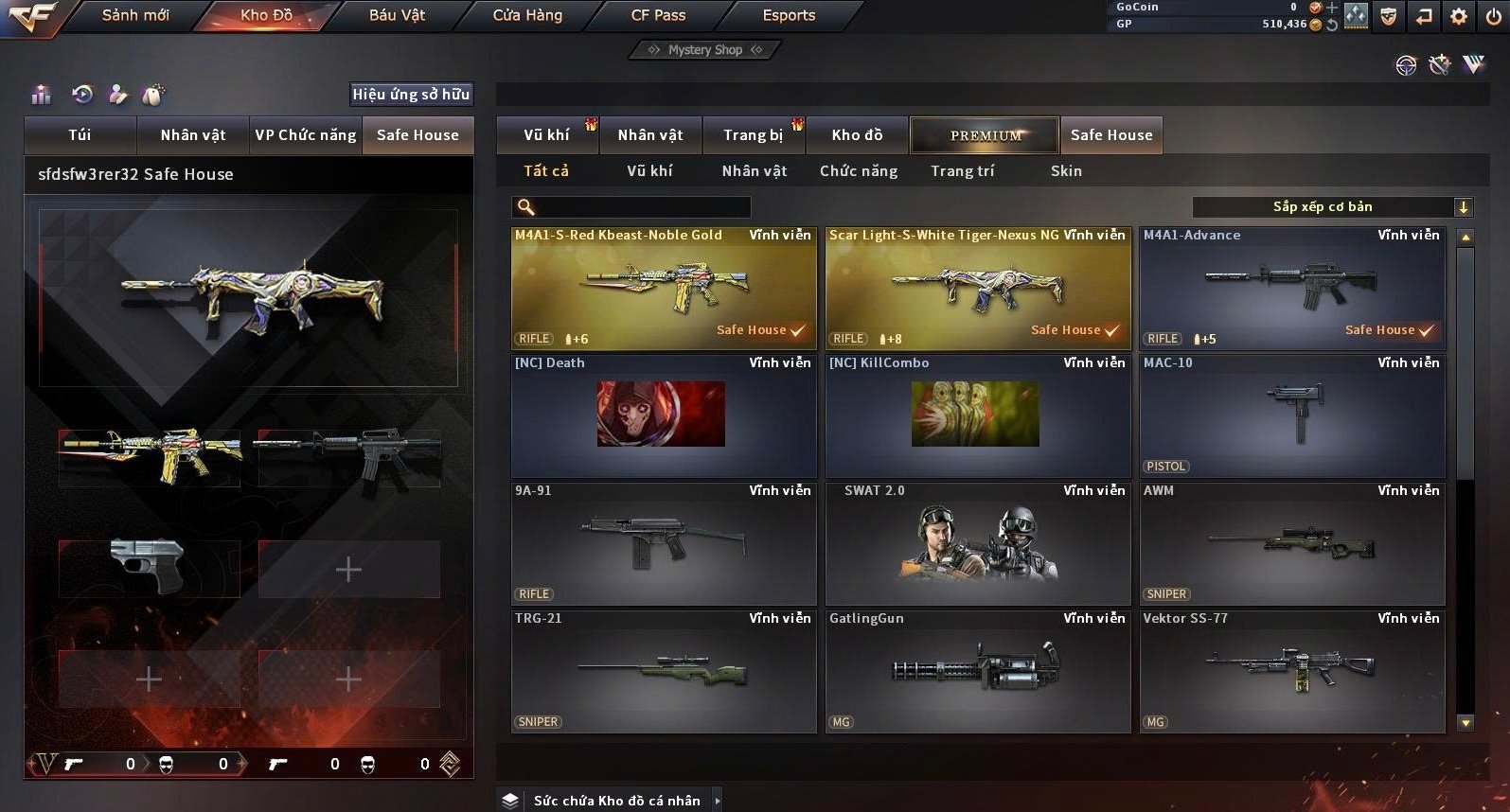 Scar nexus, m4 knife noble gold